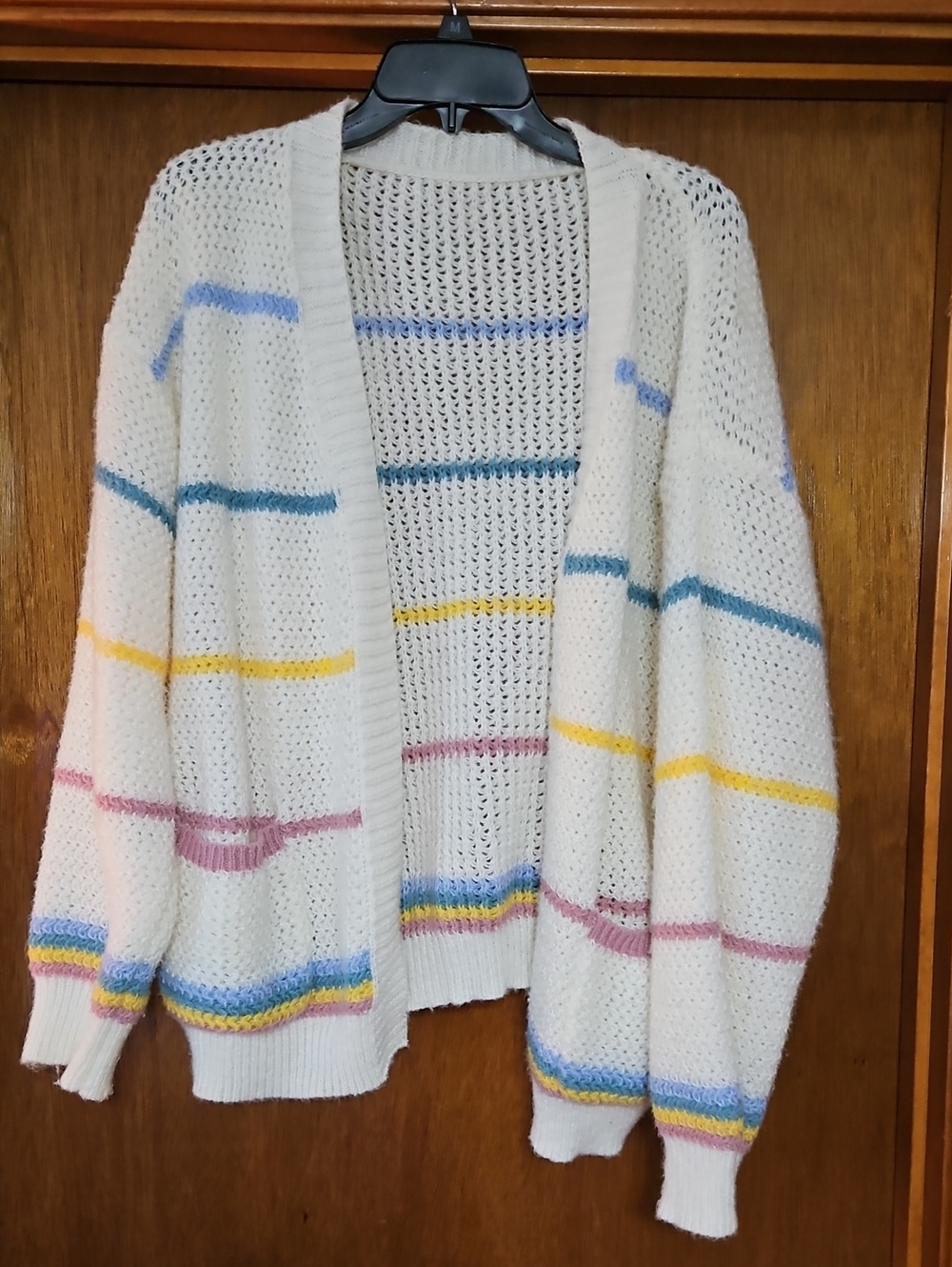 Colorful Cottagecore Knit Sweater Womens Size Large